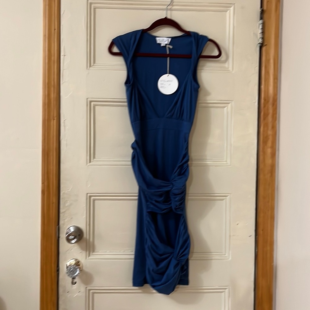 NWT SNDYS Knotted Deep V Dress